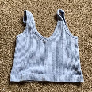 Blue ripped crop tank urban outfitters size S